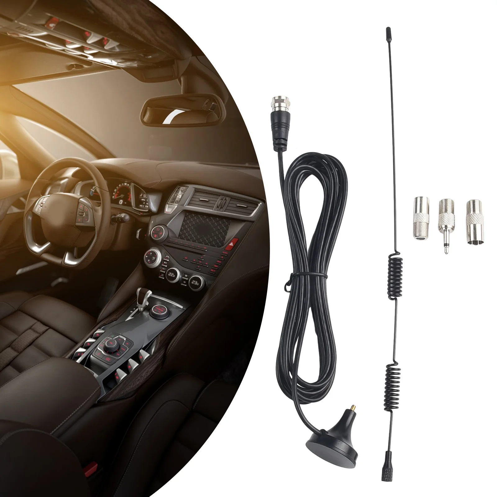 Indoor Digital Audio Antenna, Enhance FM AM Radio Reception, Magnetic Base Mount, Compatible With AV Audio Vedio Systems