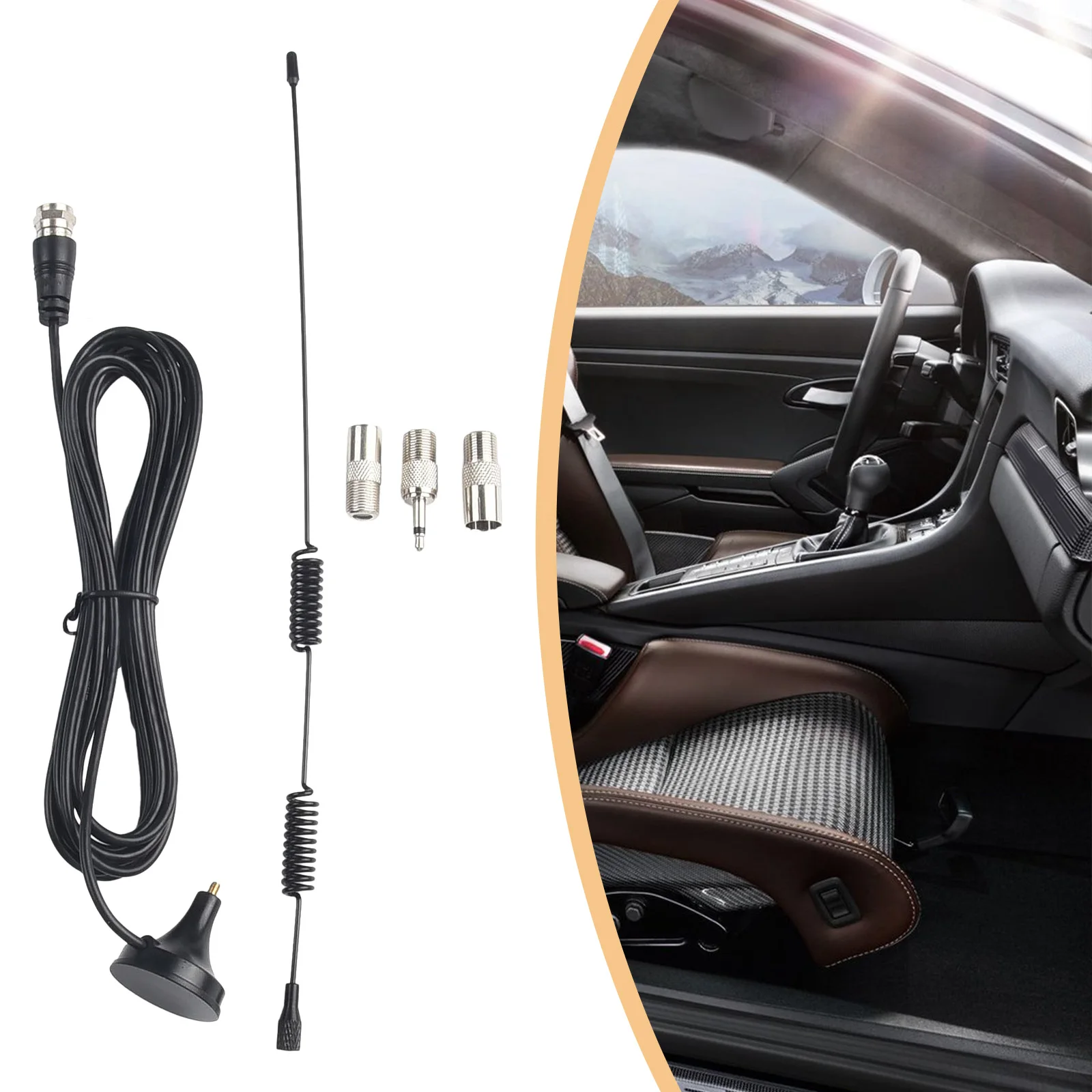 Indoor Digital Audio Antenna, Enhance FM AM Radio Reception, Magnetic Base Mount, Compatible With AV Audio Vedio Systems