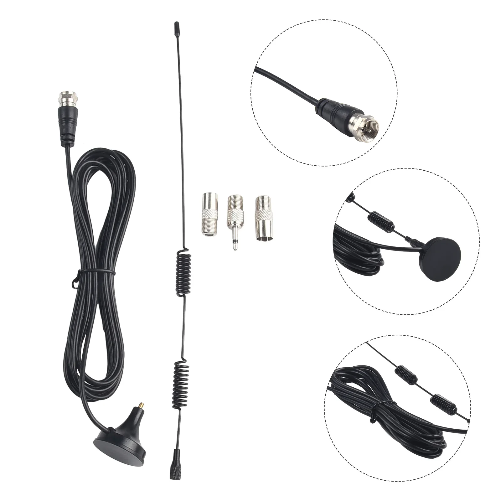 Indoor Digital Audio Antenna, Enhance FM AM Radio Reception, Magnetic Base Mount, Compatible With AV Audio Vedio Systems