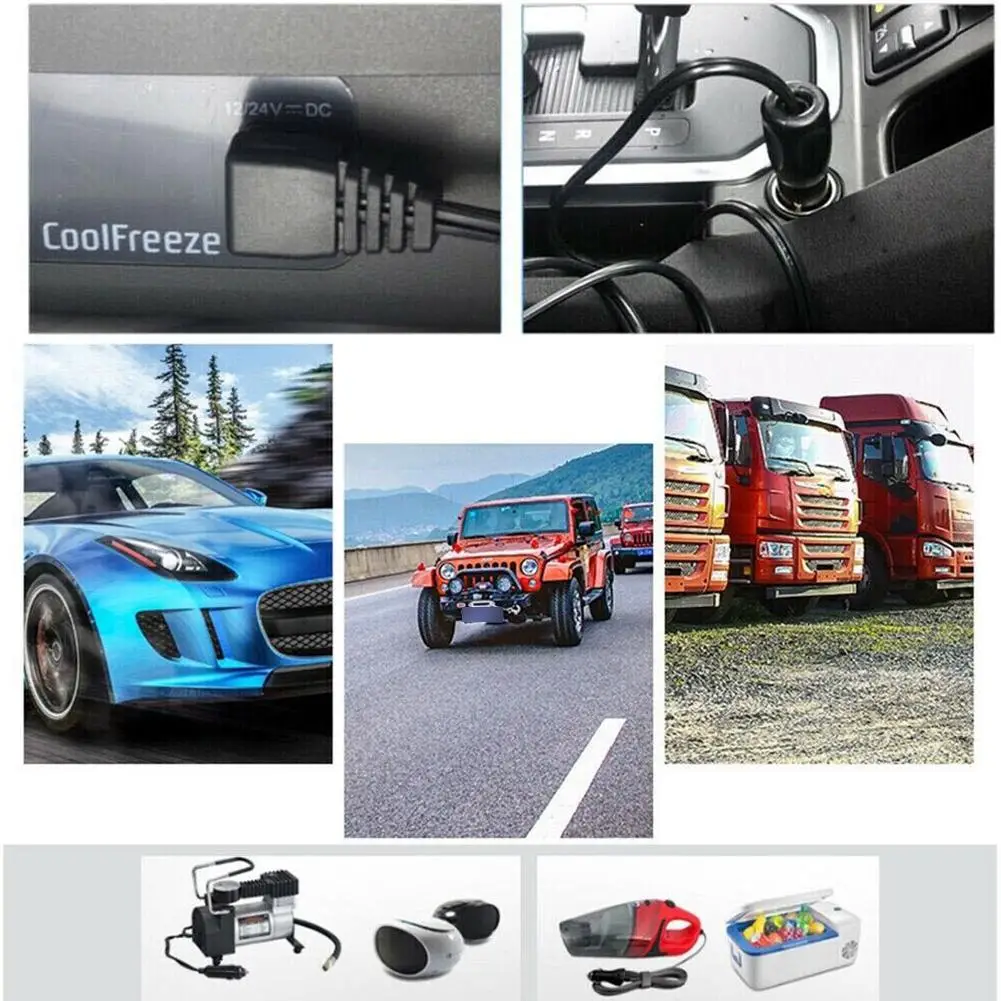 12V Car Refrigerator Power Cord Fridge Freezer Power Cord For ARB Car Cigarette Lighter Adapter Fridge Heater Extension Cable 2M