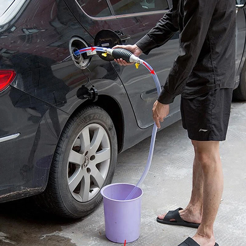 1PC Car Fuel Tank Sucker Oil Transfer Car Fuel Pump Petrol Diesel Liquid Manual Pump 25x15xx8CM
