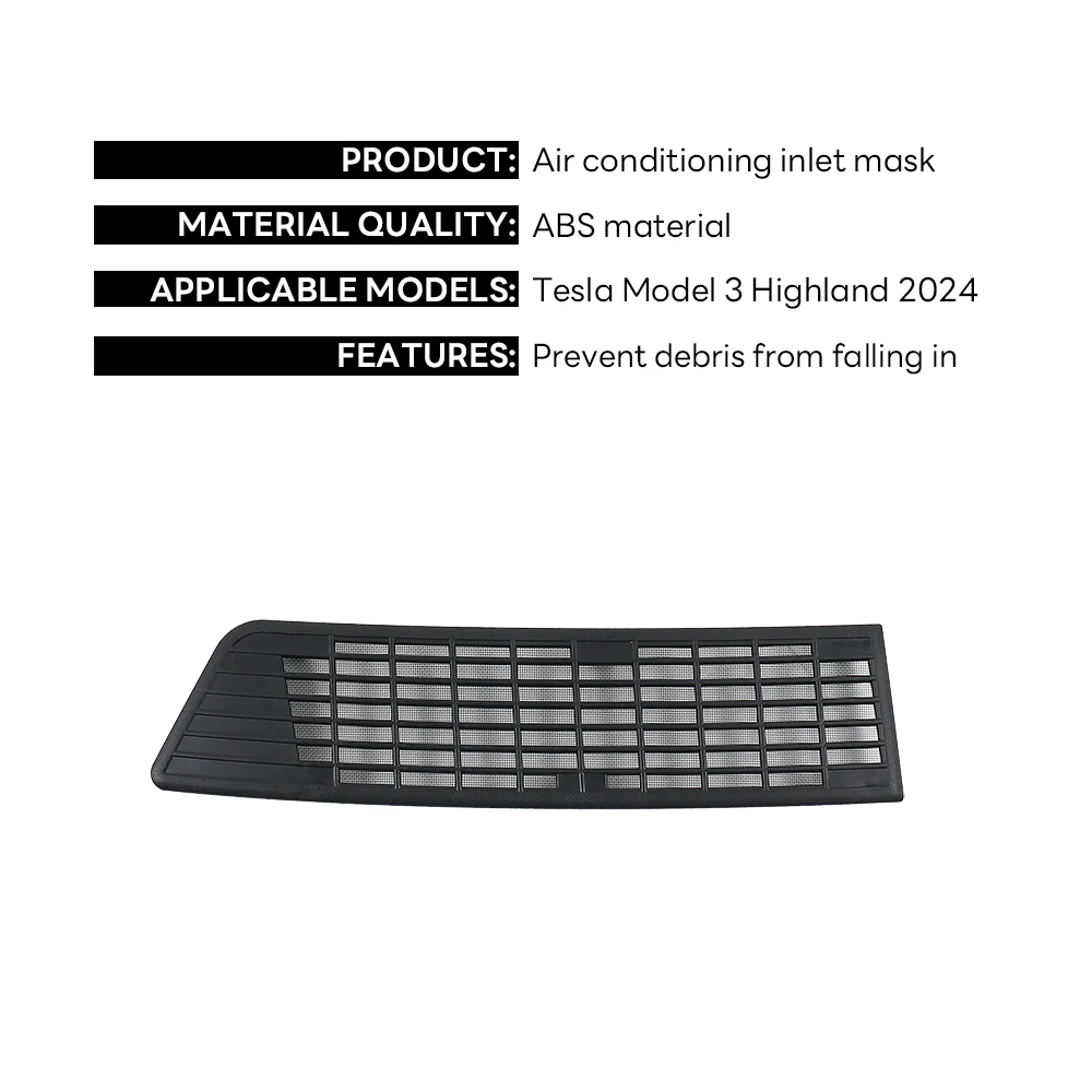 For Tesla New Model 3 Highland Air Flow Vent Cover Trim Anti-Blocking Prevention Intake Cover Accessories