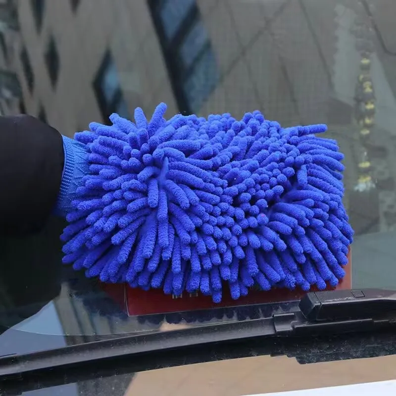 Car Wash Glove Coral Mitt Soft Anti-scratch for Car Wash Multifunction Thick Cleaning Glove Car Wax Detailing Brush
