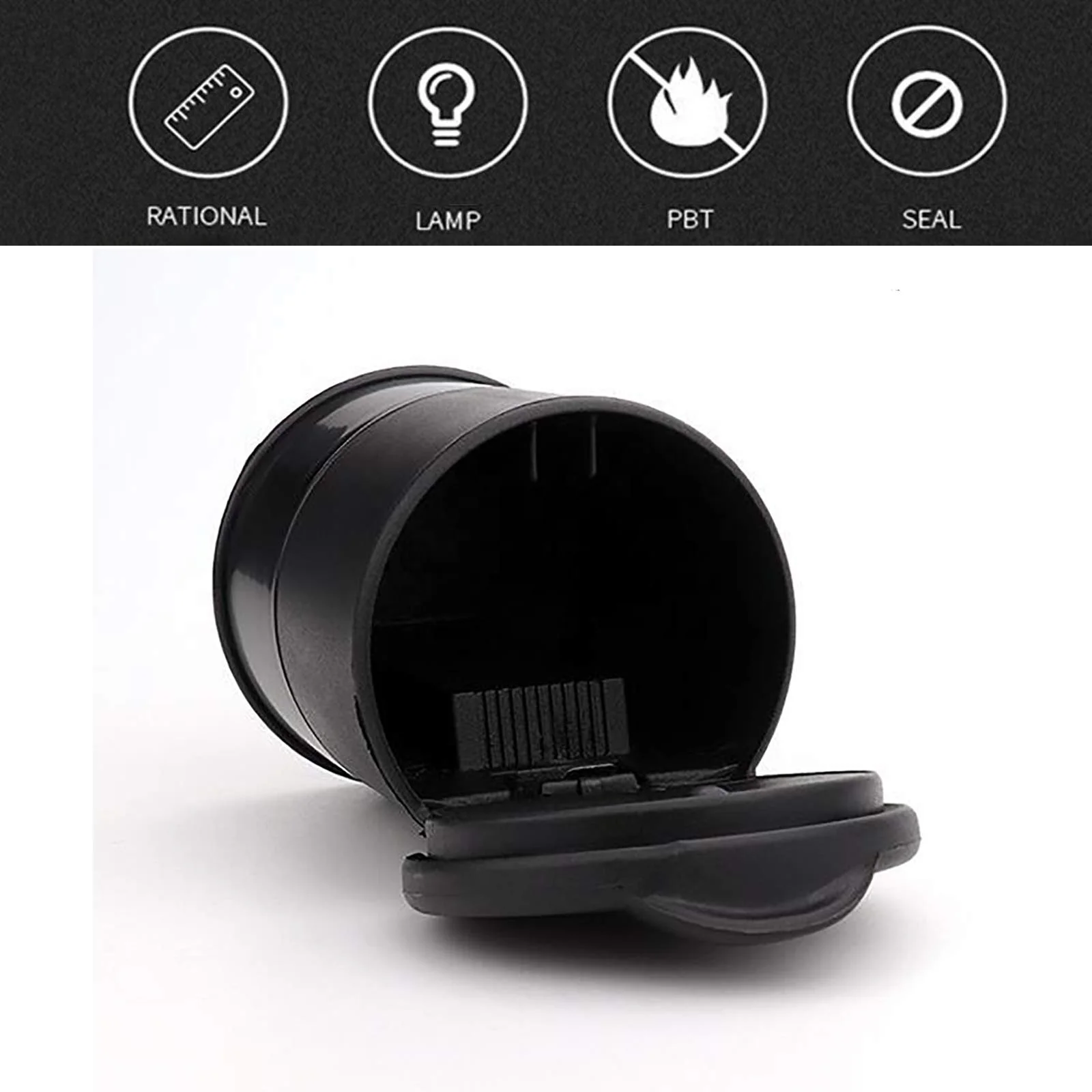 Car Ashtray LED Alloy Ash Tray Plastic Cup Portable Smokeless Auto Ashtray Flame Retardant Cigarette Holder Box Accessories