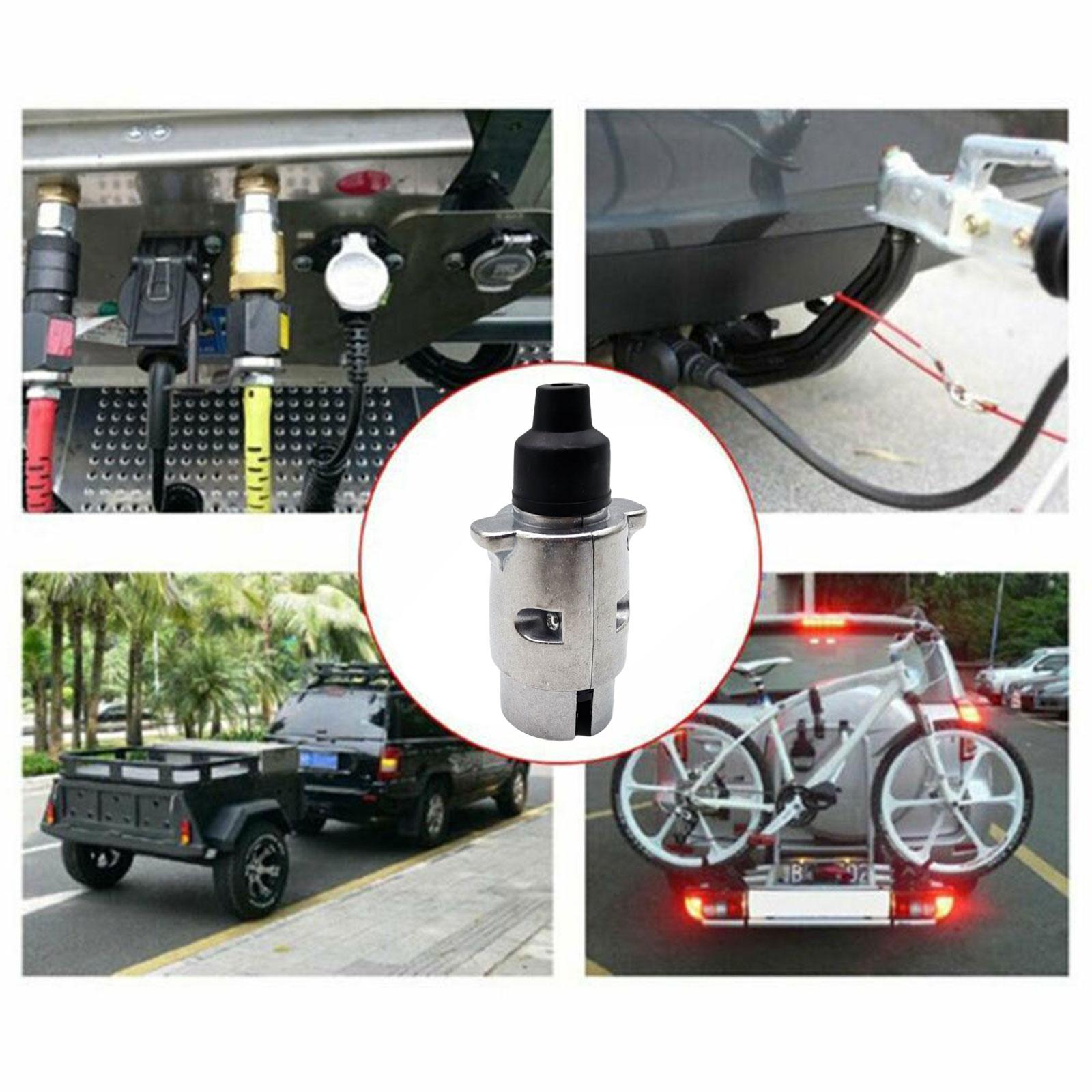 7 Pin Plug Trailer Truck Aluminium Alloy Towing Electrics 12V Connector Replacement For RV Truck EU Plug New