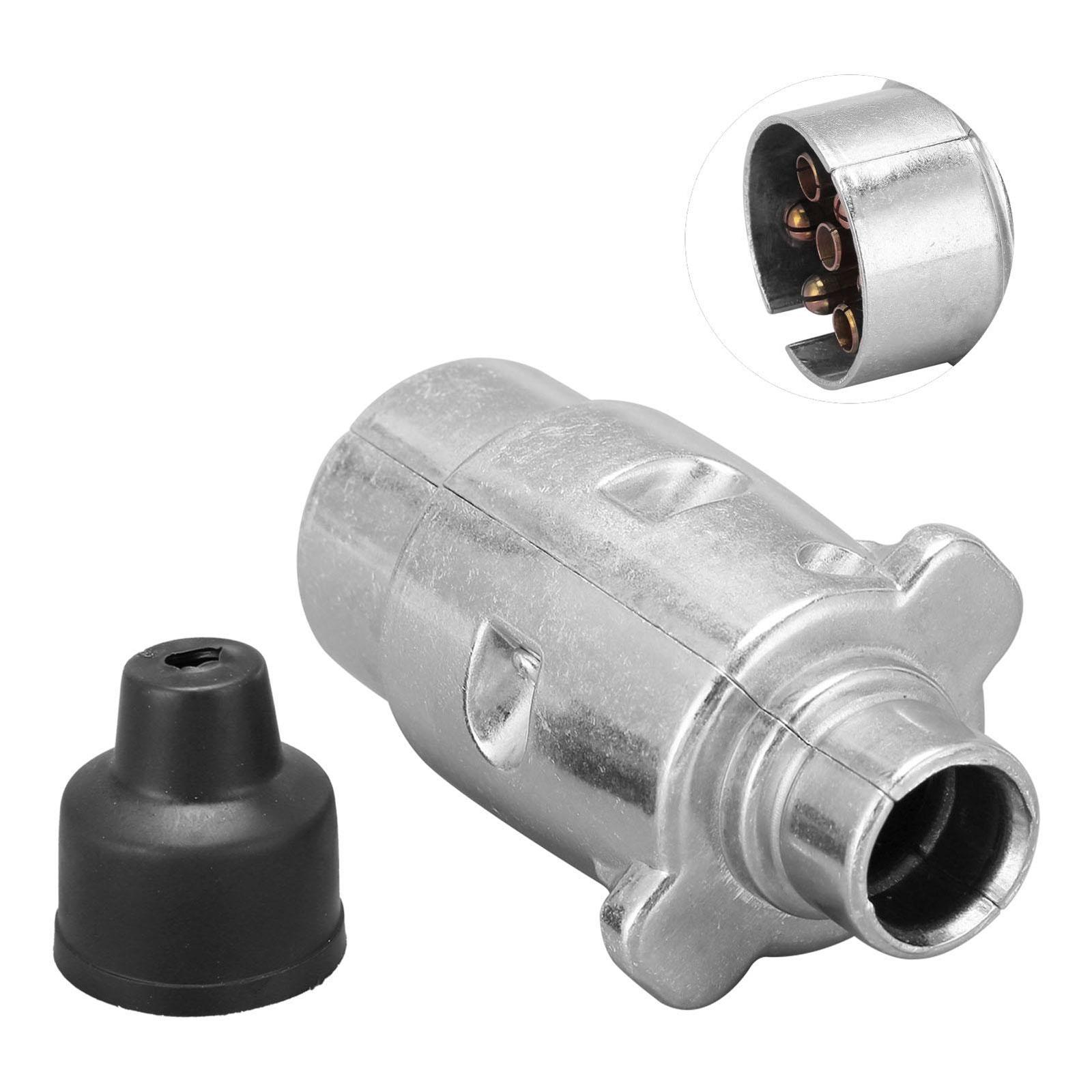 7 Pin Plug Trailer Truck Aluminium Alloy Towing Electrics 12V Connector Replacement For RV Truck EU Plug New