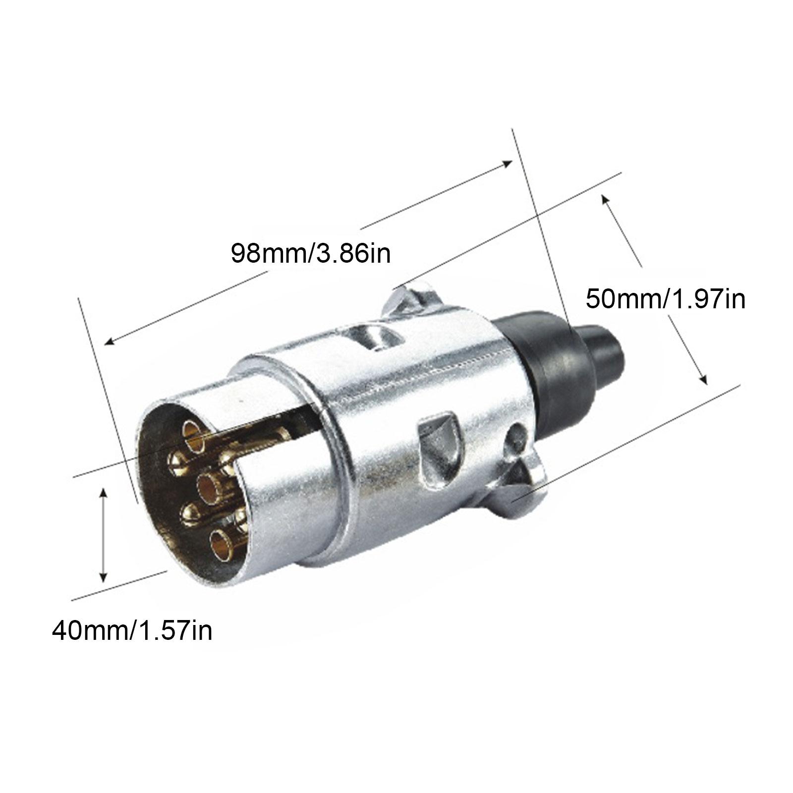 7 Pin Plug Trailer Truck Aluminium Alloy Towing Electrics 12V Connector Replacement For RV Truck EU Plug New