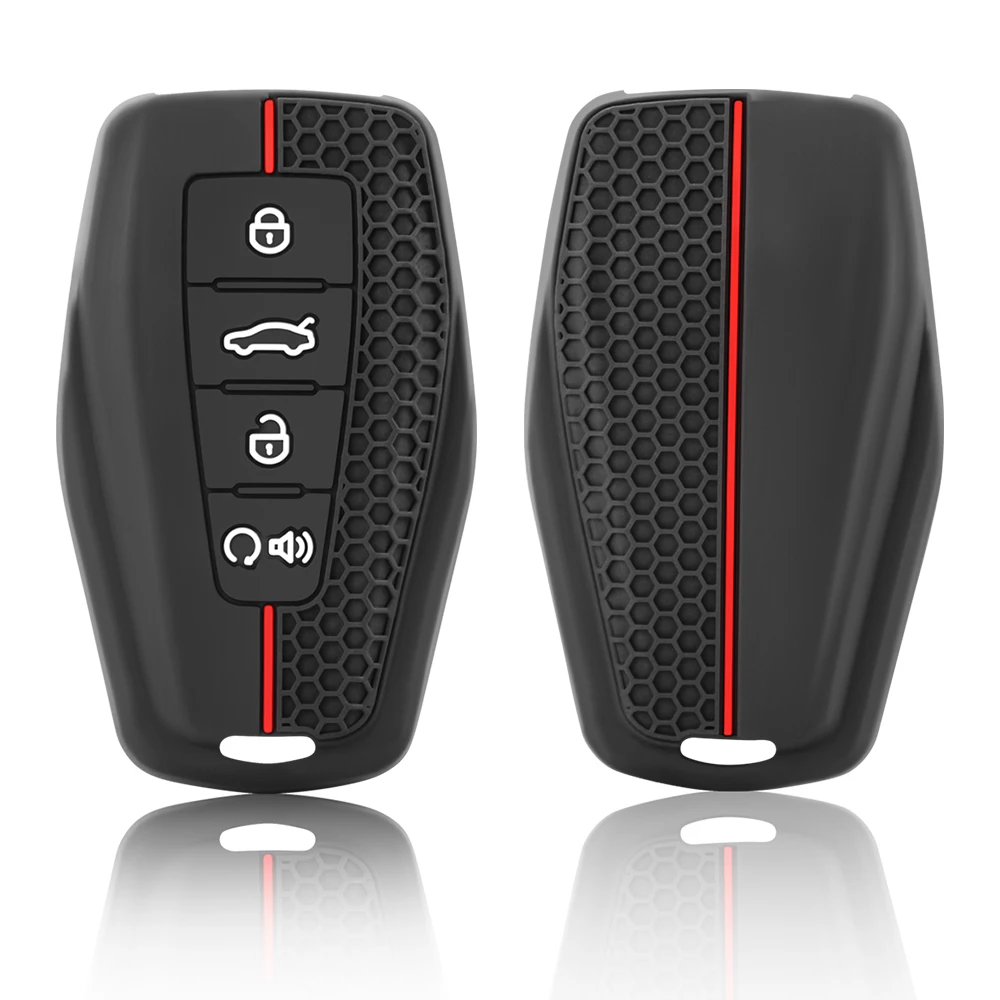 Silicone Car Key Case Cover For Geely Coolray X6 Emgrand Global Hawk GX7 Accessories