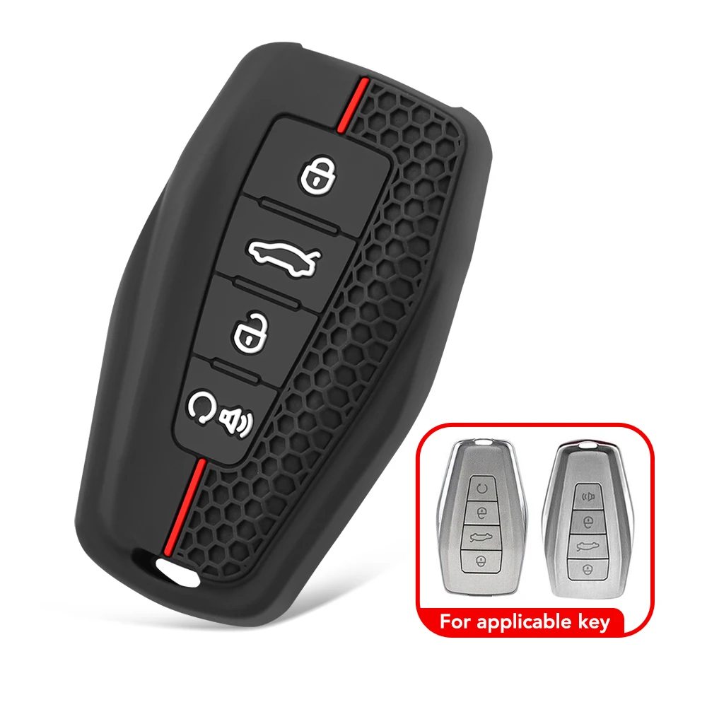 Silicone Car Key Case Cover For Geely Coolray X6 Emgrand Global Hawk GX7 Accessories
