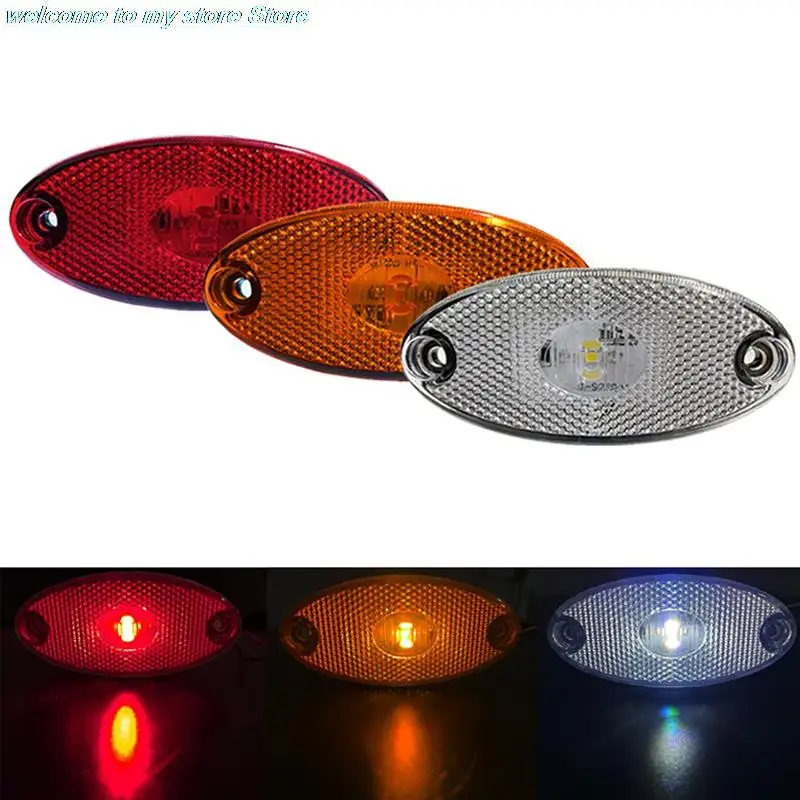 1 Pc 12-24V Led Side Marker Lights for Trailer Trucks Caravan Clearance Light Lamp Lorry Amber and White