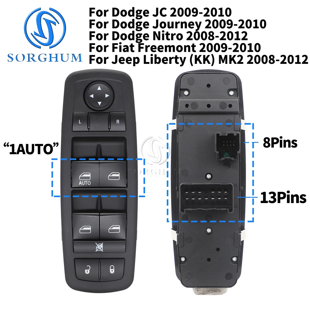 SORGHUM 4602544AG 04602632AG Master Power Window Control Switch For Dodge Journey Nitro Chrysler For Jeep Liberty 68298088AA