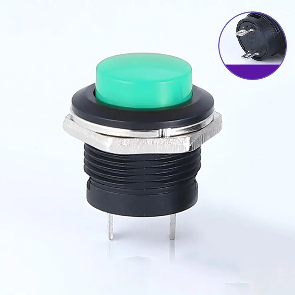 12V Momentary Push Button Switches For Car Boat Truck Ignition Switch Replacement Parts 16mm OFF- ON Push Button Switch