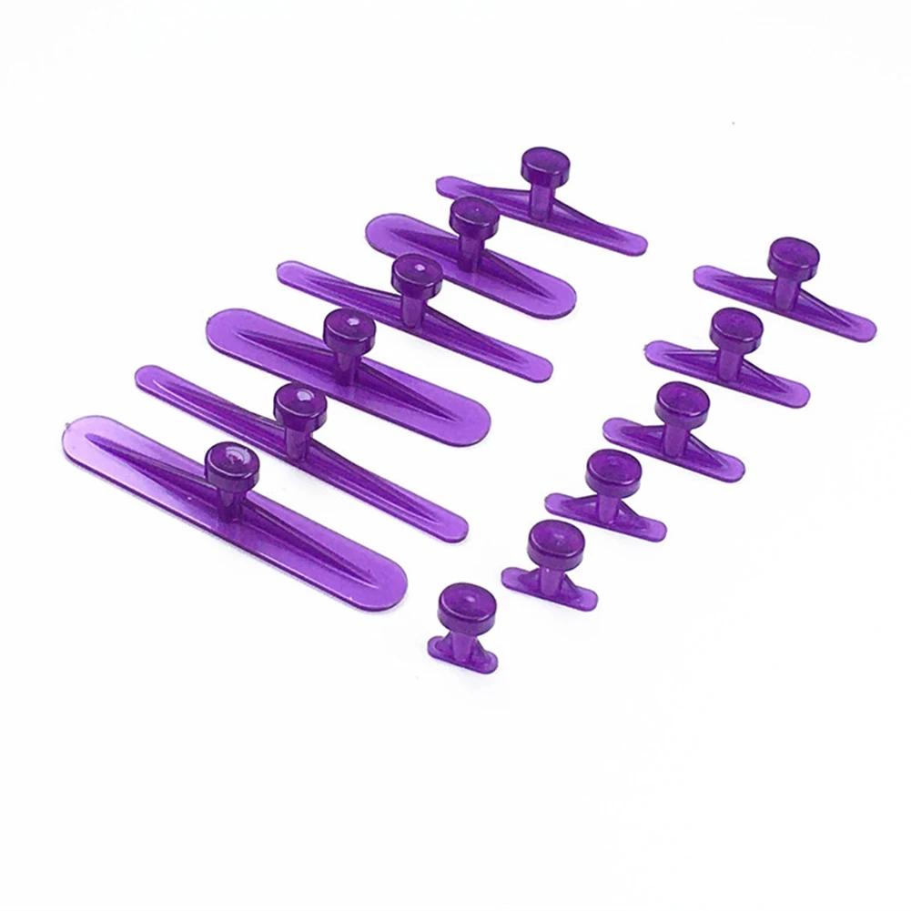 12pcs Glue Tabs Dent Removal Tools Dent Removal Tool Car Body Glue Tabs Nylon Auto Repair Part For Dent Lifter Slide Hammer