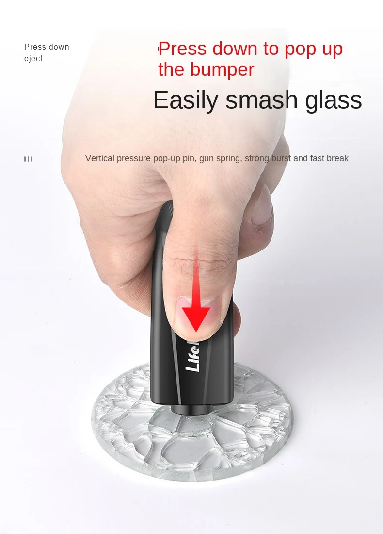 Car Safety Hammer Auto Emergency Glass Window Breaker Seat Belt Cutter Life-Saving Car Emergency Escape Hammer Survival Whistle