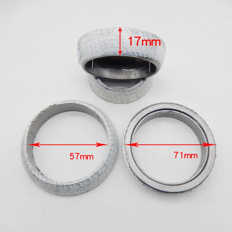 1pc 35mm-75mm Dia Car Muffler Exhaust Pipe Gasket Seal Ring Exhaust Tail Pipe Flange Donut Gasket Muffler Seal Ring