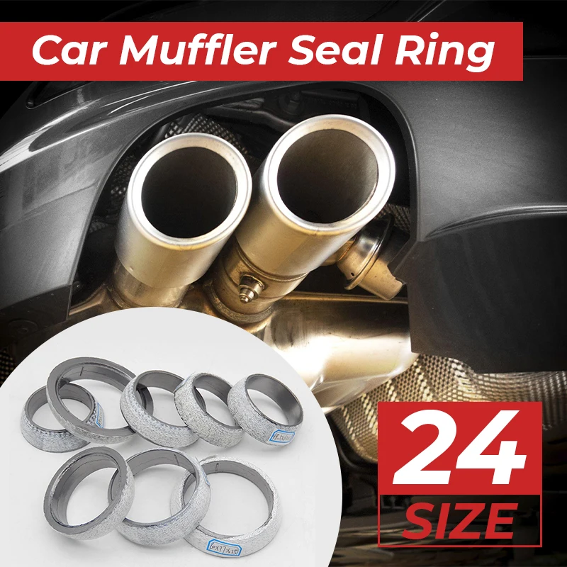1pc 35mm-75mm Dia Car Muffler Exhaust Pipe Gasket Seal Ring Exhaust Tail Pipe Flange Donut Gasket Muffler Seal Ring