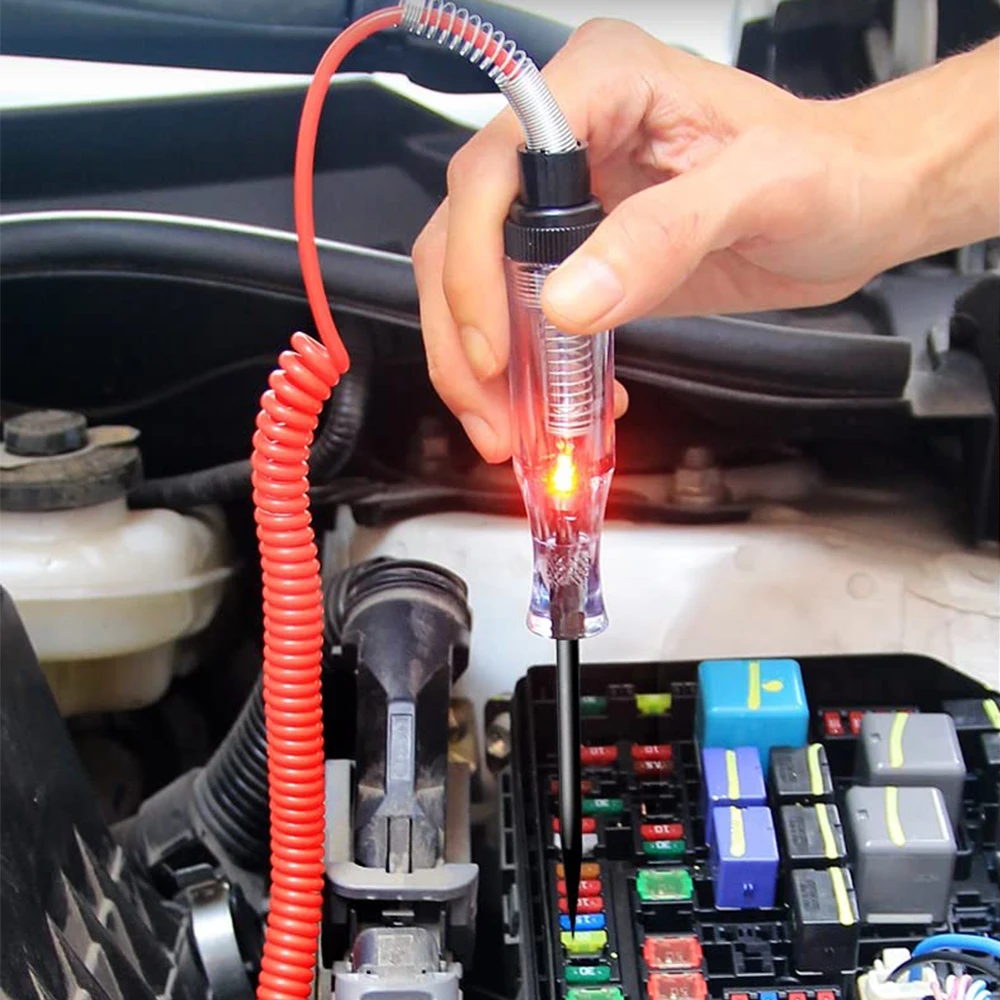 Diagnostic Test Tools Car Circuit Tester Auto Automotive Light Probe Pen DC 6V 12V 24V Test Automotive Motorcycle Accessories 