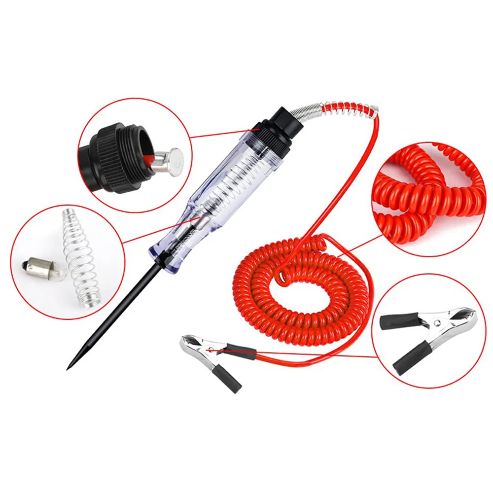 Diagnostic Test Tools Car Circuit Tester Auto Automotive Light Probe Pen DC 6V 12V 24V Test Automotive Motorcycle Accessories 