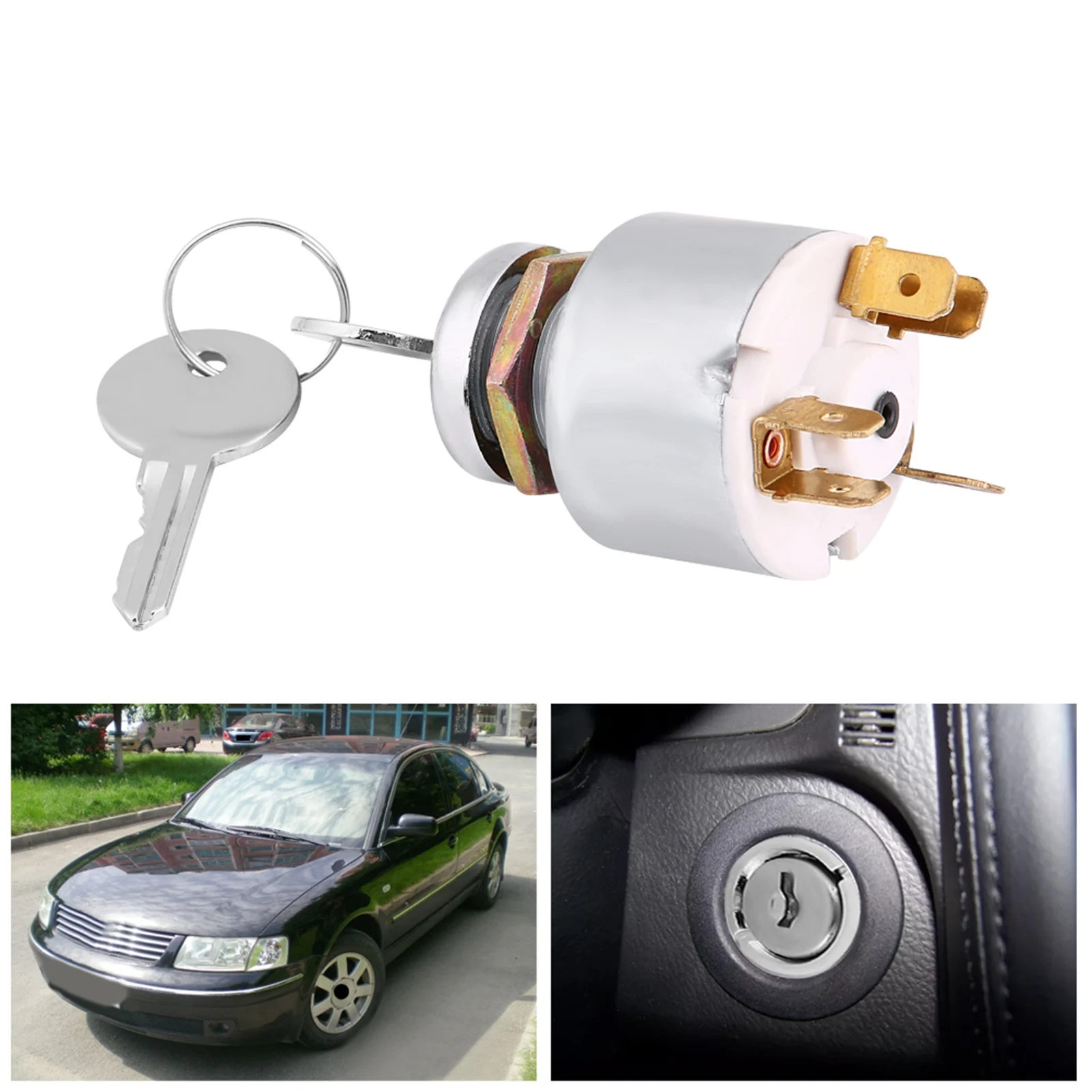 12V Universal Car Auto 3 Position ON OFF Start Ignition Switch Controls W/ 2 Keys SPB501