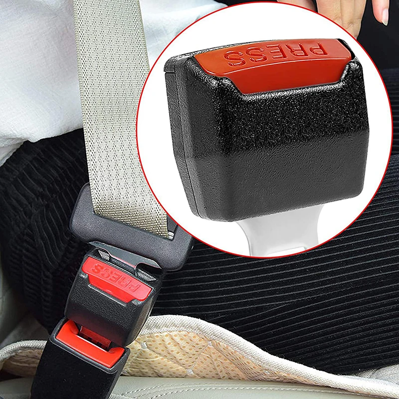 2Pcs Car Seat Belt Clip Extender Safety Seatbelt Lock Buckle Plug Thick Insert Socket Extender Safety Buckle Car Accessories