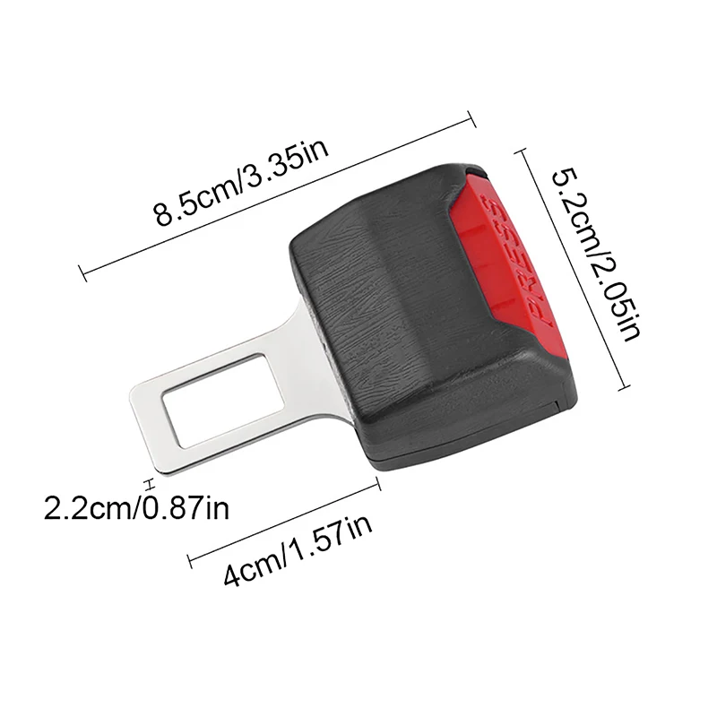 2Pcs Car Seat Belt Clip Extender Safety Seatbelt Lock Buckle Plug Thick Insert Socket Extender Safety Buckle Car Accessories