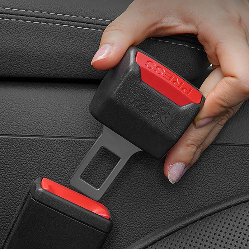 2Pcs Car Seat Belt Clip Extender Safety Seatbelt Lock Buckle Plug Thick Insert Socket Extender Safety Buckle Car Accessories