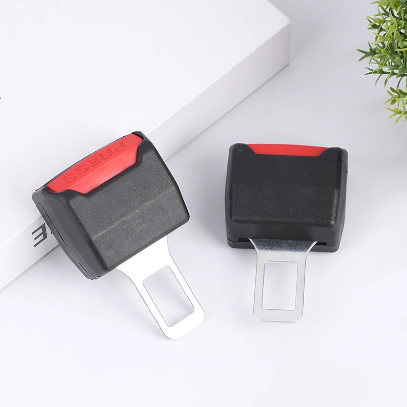 2Pcs Car Seat Belt Clip Extender Safety Seatbelt Lock Buckle Plug Thick Insert Socket Extender Safety Buckle Car Accessories