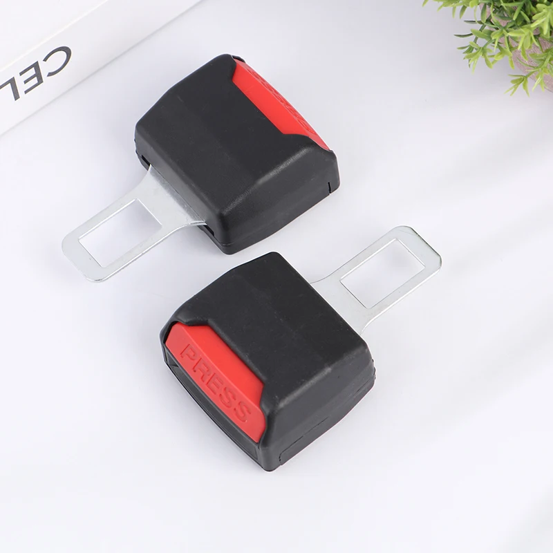 2Pcs Car Seat Belt Clip Extender Safety Seatbelt Lock Buckle Plug Thick Insert Socket Extender Safety Buckle Car Accessories