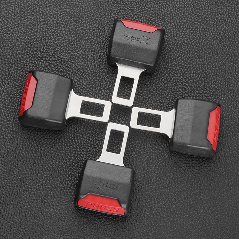 2Pcs Car Seat Belt Clip Extender Safety Seatbelt Lock Buckle Plug Thick Insert Socket Extender Safety Buckle Car Accessories