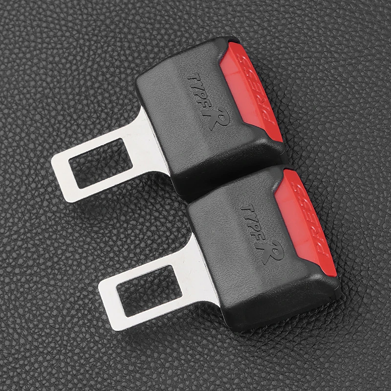 2Pcs Car Seat Belt Clip Extender Safety Seatbelt Lock Buckle Plug Thick Insert Socket Extender Safety Buckle Car Accessories