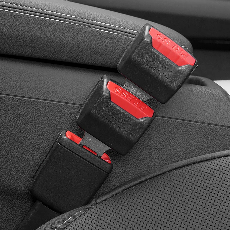 2Pcs Car Seat Belt Clip Extender Safety Seatbelt Lock Buckle Plug Thick Insert Socket Extender Safety Buckle Car Accessories