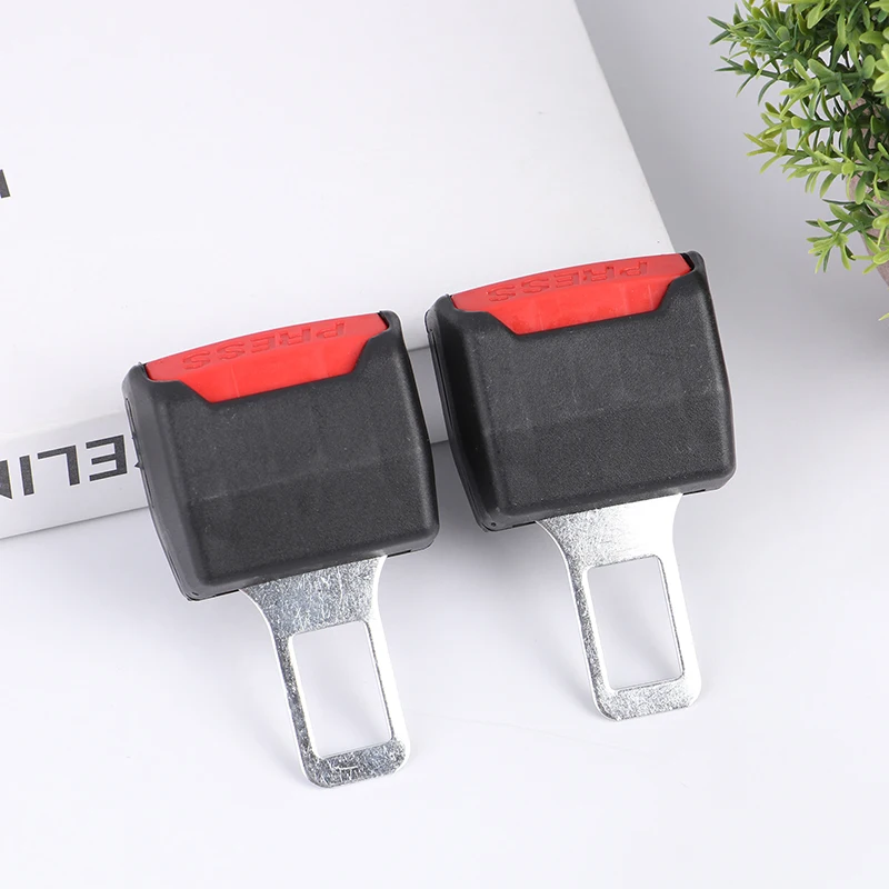 2Pcs Car Seat Belt Clip Extender Safety Seatbelt Lock Buckle Plug Thick Insert Socket Extender Safety Buckle Car Accessories