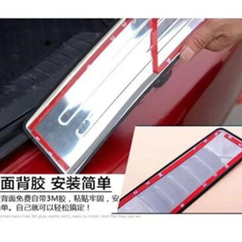 For Nissan Qashqai J11 Trunk Trim Car stainless steel Rear Bumper Protector Door Sill Cover Auto Sticker styling Accessories