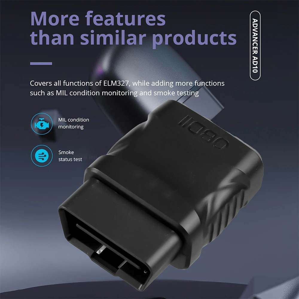 ELM327 V2.1 Car Engine Fault Code Reader OBD2 Scanner Bluetooth 4.2 Car Dignostic Scanner EOBD Fault Code Reader For IOS/Android