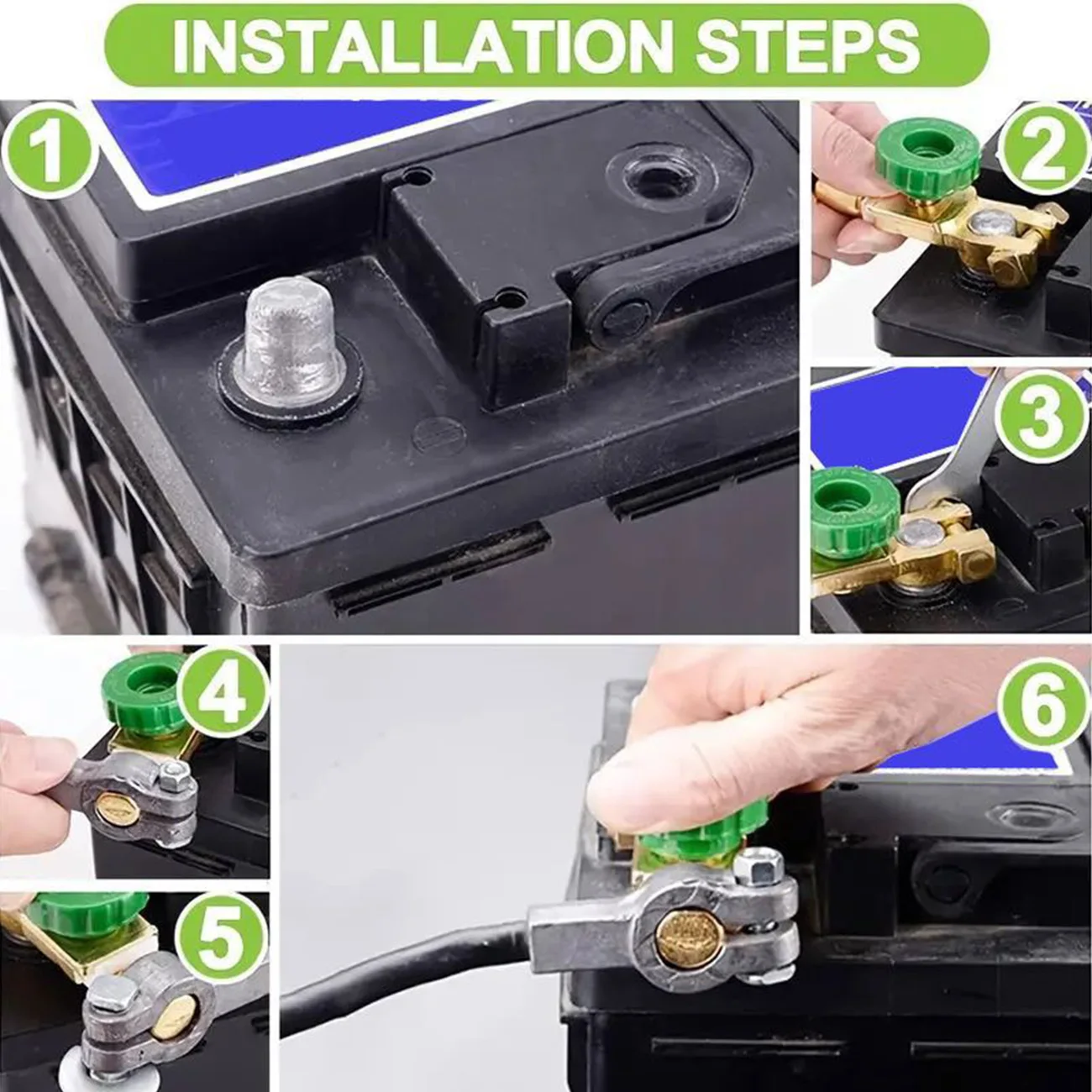 Universal Car Battery Switch Quick Cut-off Switch Battery Disconnect Isolator Switch Battery Auto Accessories for Boat Marine