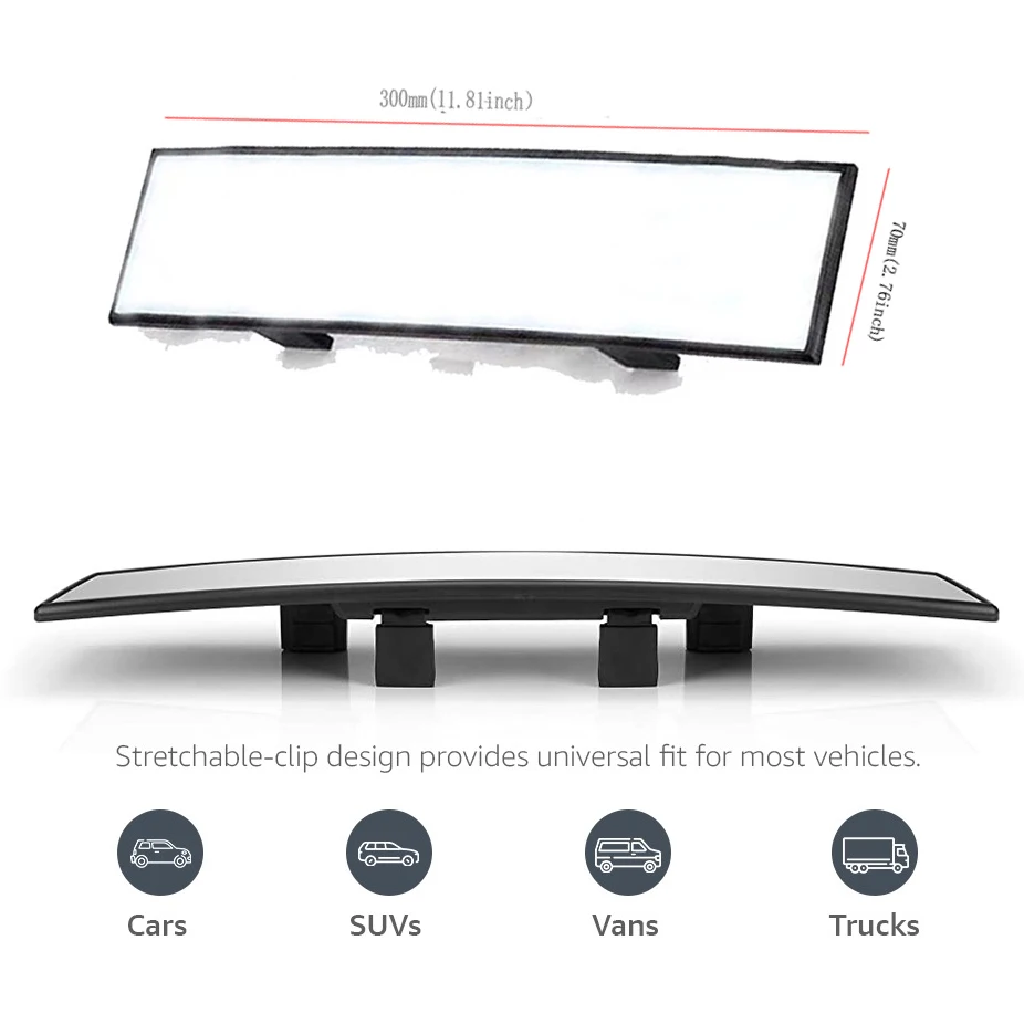 Universal Anti-Glare Wide Angle Convex Rearview Mirror Car Interior Rear View Baby Child Seat Safety Monitor Blue Sun Visor Gogg