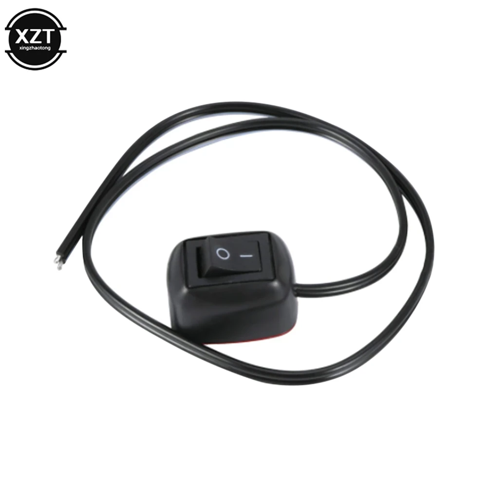Universal Car Adhesive Switch Mini Button with Cable 60cm/100cm DC 12V 10A Car Modified Switch for Fog Lamp Driver Neon Lamp