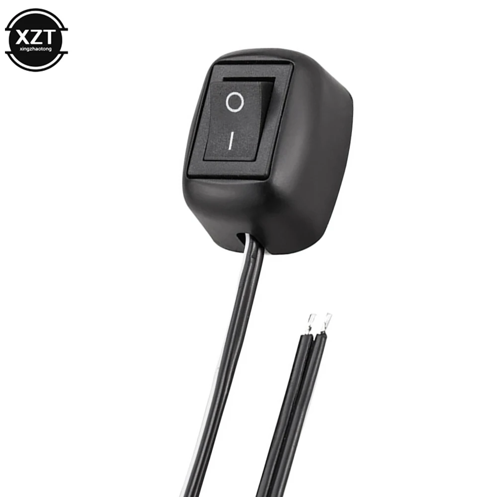 Universal Car Adhesive Switch Mini Button with Cable 60cm/100cm DC 12V 10A Car Modified Switch for Fog Lamp Driver Neon Lamp
