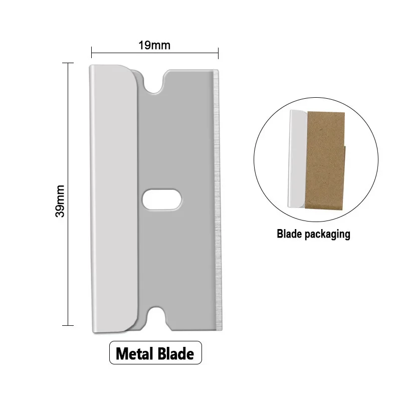 50pcs 100pcs Razor Blade Scraper Metal Glass Glue Cleaner Remover Knife Replacement Carbon Steel Blade Car Tinting Tool