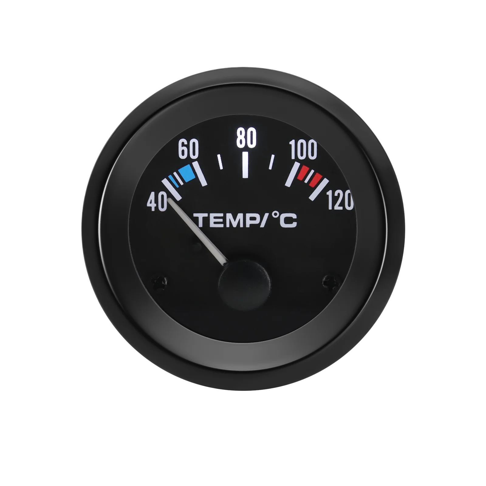 40-120 Celsius Car 52mm Water Temperature Gauge with Adaptor Joint Pipe Radiator 1/8NPT Sensor Racing Water Tank Level Indicator