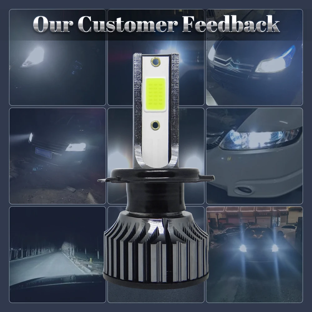 2Pcs LED Car Headlight H4 H7 H1 LED H11 H8 H9 H27 881 Blue 6000K Lemon Green Auto Fog Light H3 9005 HB3 9006 12V LED Bulb