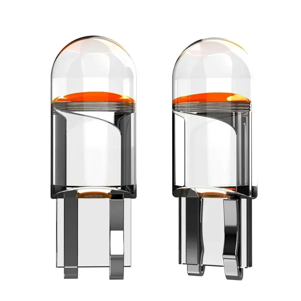 1pc W5W Led T10 Car Light COB Glass 6000K White Auto Automobiles License Plate Lamp Dome Light Reading DRL Bulb Style 12V