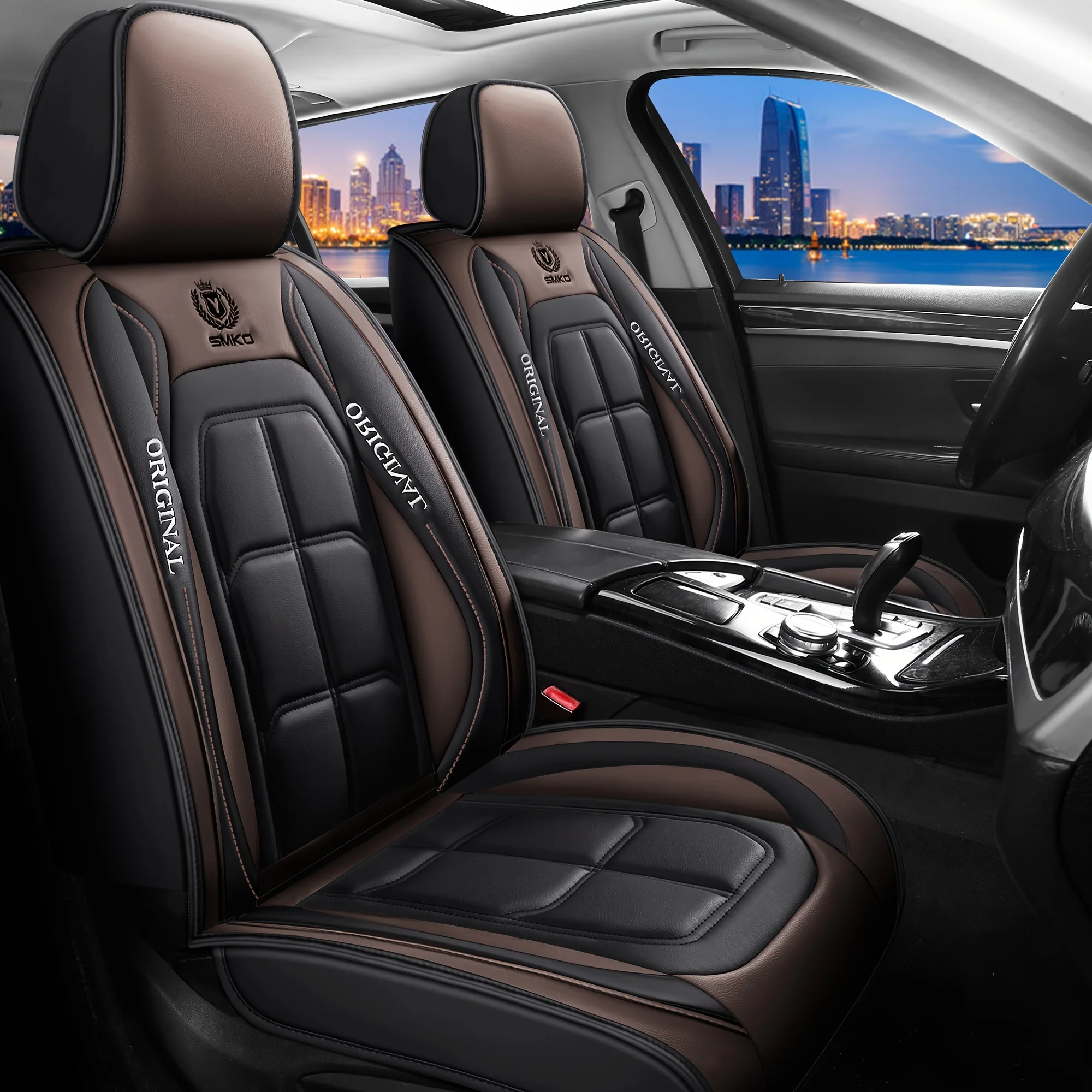 All inclusive seat cover, full leather car seat cushion, Driver's seat cover or passenger seat cover, all season universal pad