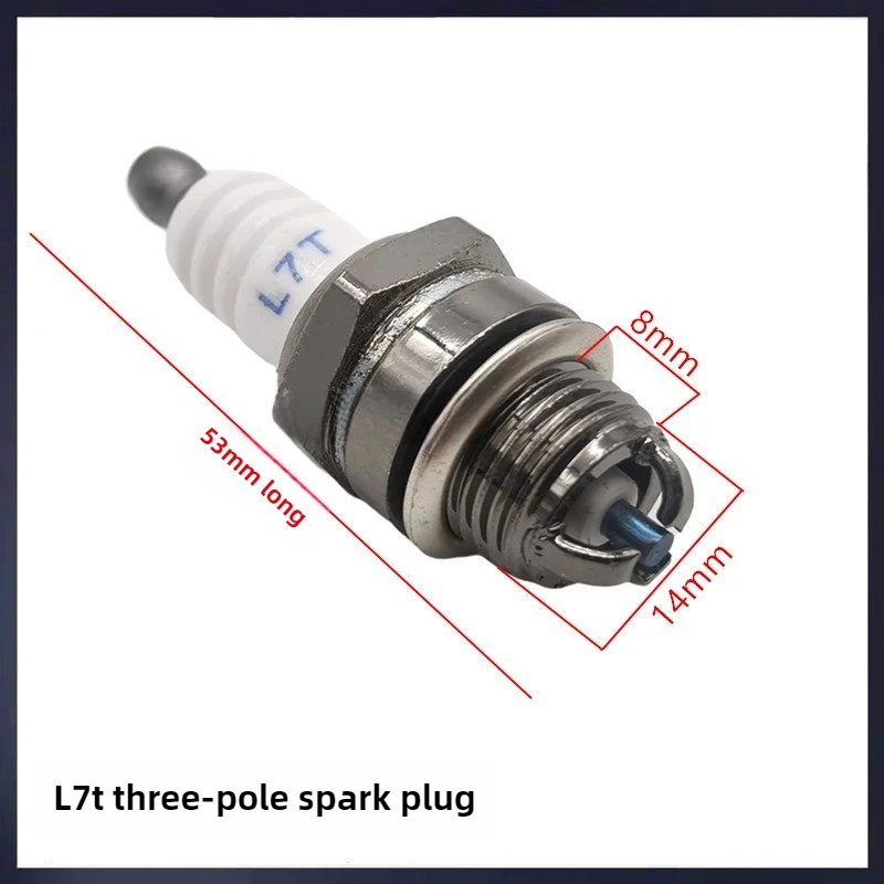 Three-sided Pole Spark Plug L7T 2 Stroke For Chainsaw and Brush Cutter Engine Ignition Electrode Auto Replacement Parts