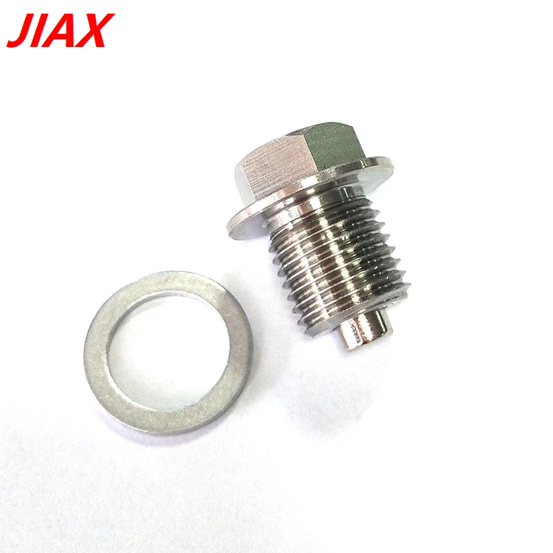 M14 X 1.5 M12 M16 M18 M20 M24 Magnetic Stainless Steel Oil Drain Plug Sump Drain Nut Bolt with 1 Silver Gasket