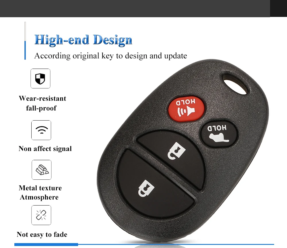 jingyuqin 315/433MHz GQ43VT20T Remote Car Key Fob for Toyota Sienna Tundra Sequoia Tacoma Camry Highlander Aurion 2004-2018