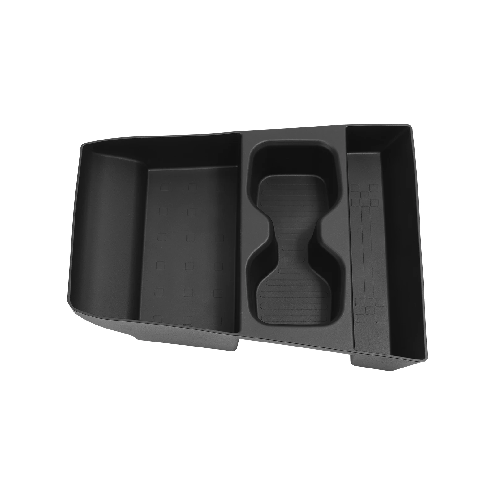 Smabee for Hyundai Santa Fe 2024 2025 2026 Car Central Lower Layer Storage Box Cup Holder TPE Organizer Tray Accessories Tidying