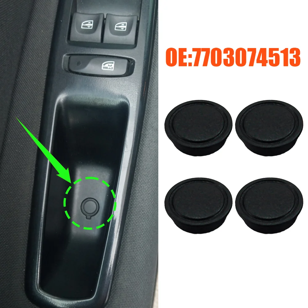 4x Car Interior Front Door Handle Storage Box Screw Plug Cap For Renault Megane II III Fluence Grand Scenic 2003-2016 7703074513