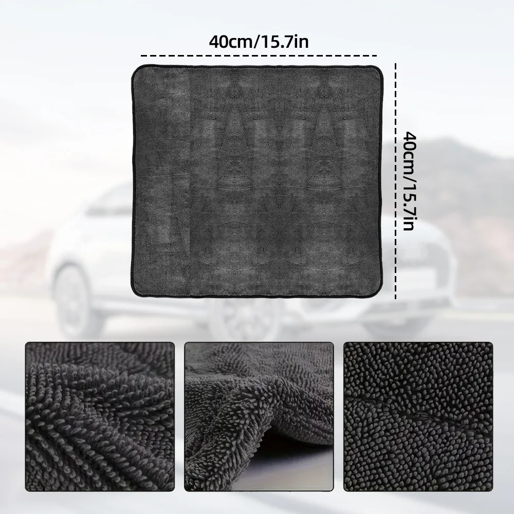 40*60/40cm Car Wash Towel 600GSM Microfiber Double-Sided Ultra Absorbent Car Wash Cloth Cleaning Drying Towel Washing Accessorie
