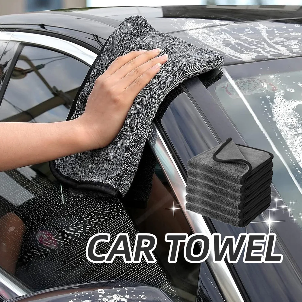 40*60/40cm Car Wash Towel 600GSM Microfiber Double-Sided Ultra Absorbent Car Wash Cloth Cleaning Drying Towel Washing Accessorie
